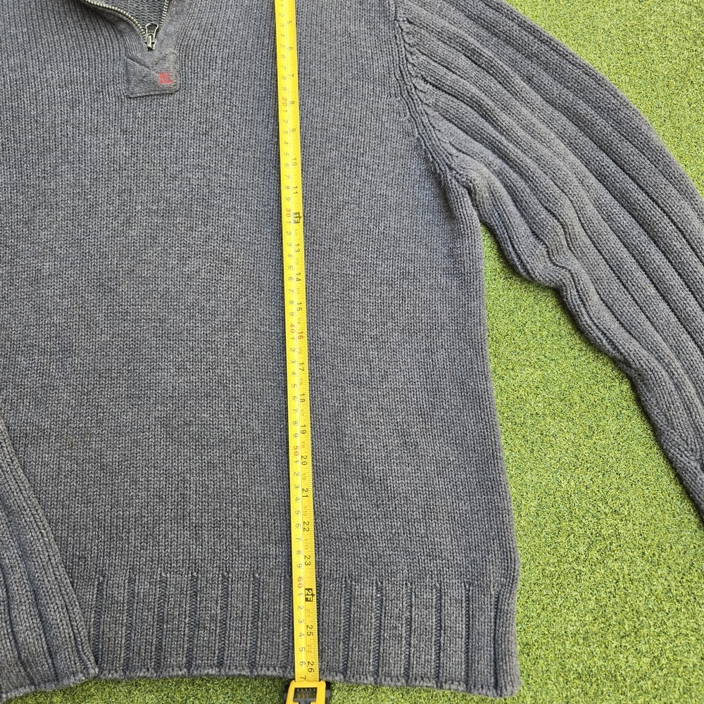 Ralph Lauren Polo jeans company Sweater Men's XL gray 1/4 Zip Long Sleeve - Picture 6 of 9